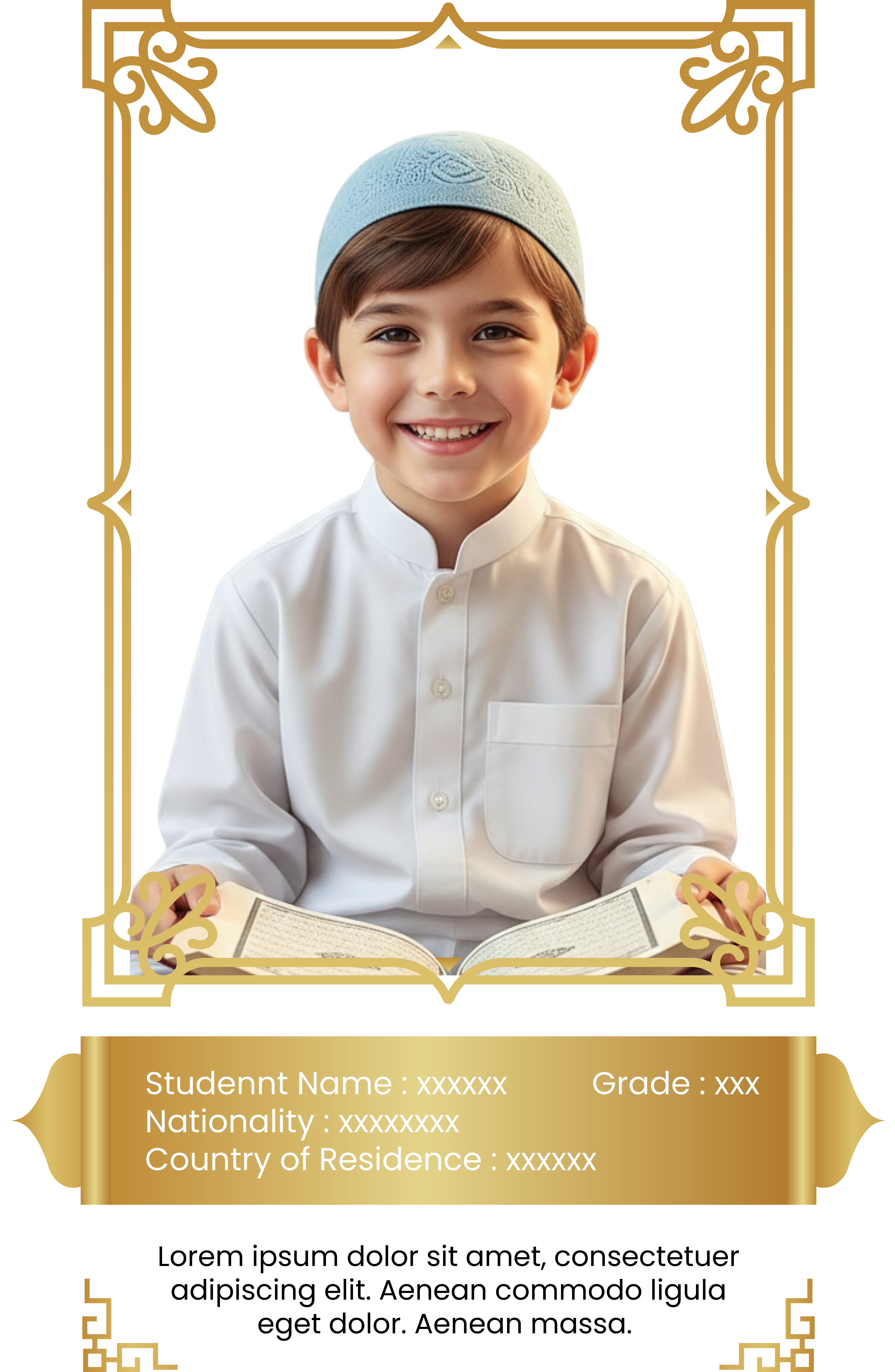 Young boy reading the Quran