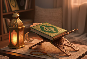 Young boy reading the Quran